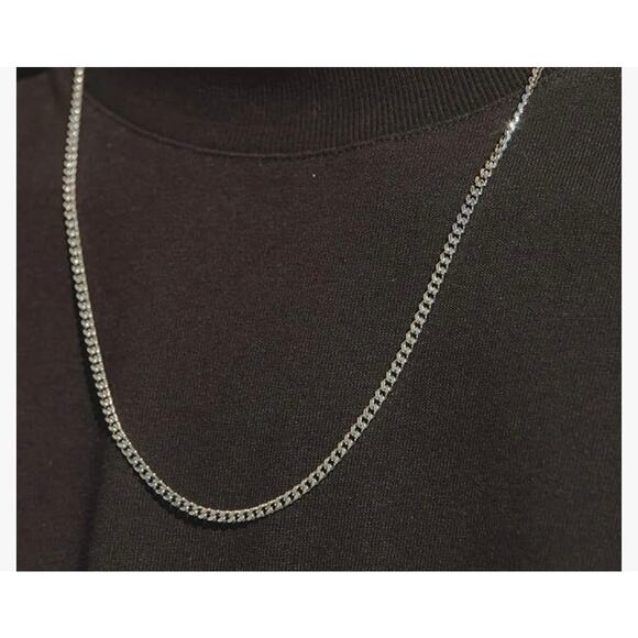 Cuban Link .925 Silver Unisex Chain Made in Italy - Picture 1 of 5